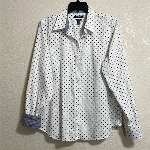 CHAPS Women’s Black Polka Dot Shirt